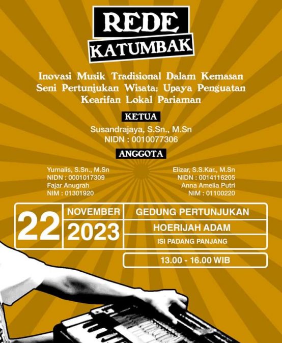 REDE KATUMBAK – Inovasi Musik Tradisional Dalam Kemasan Seni Pertunjukan Wisata