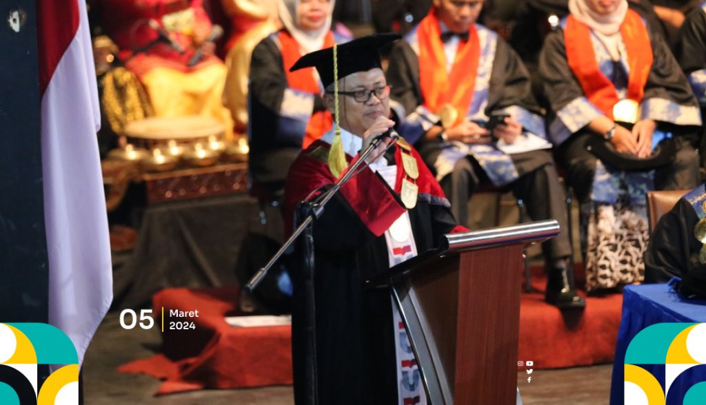 Dokumentasi Orasi Ilmiah Oleh Rektor Telkom University Prof. Dr. Adiwijaya, S.Si., M.Si 
