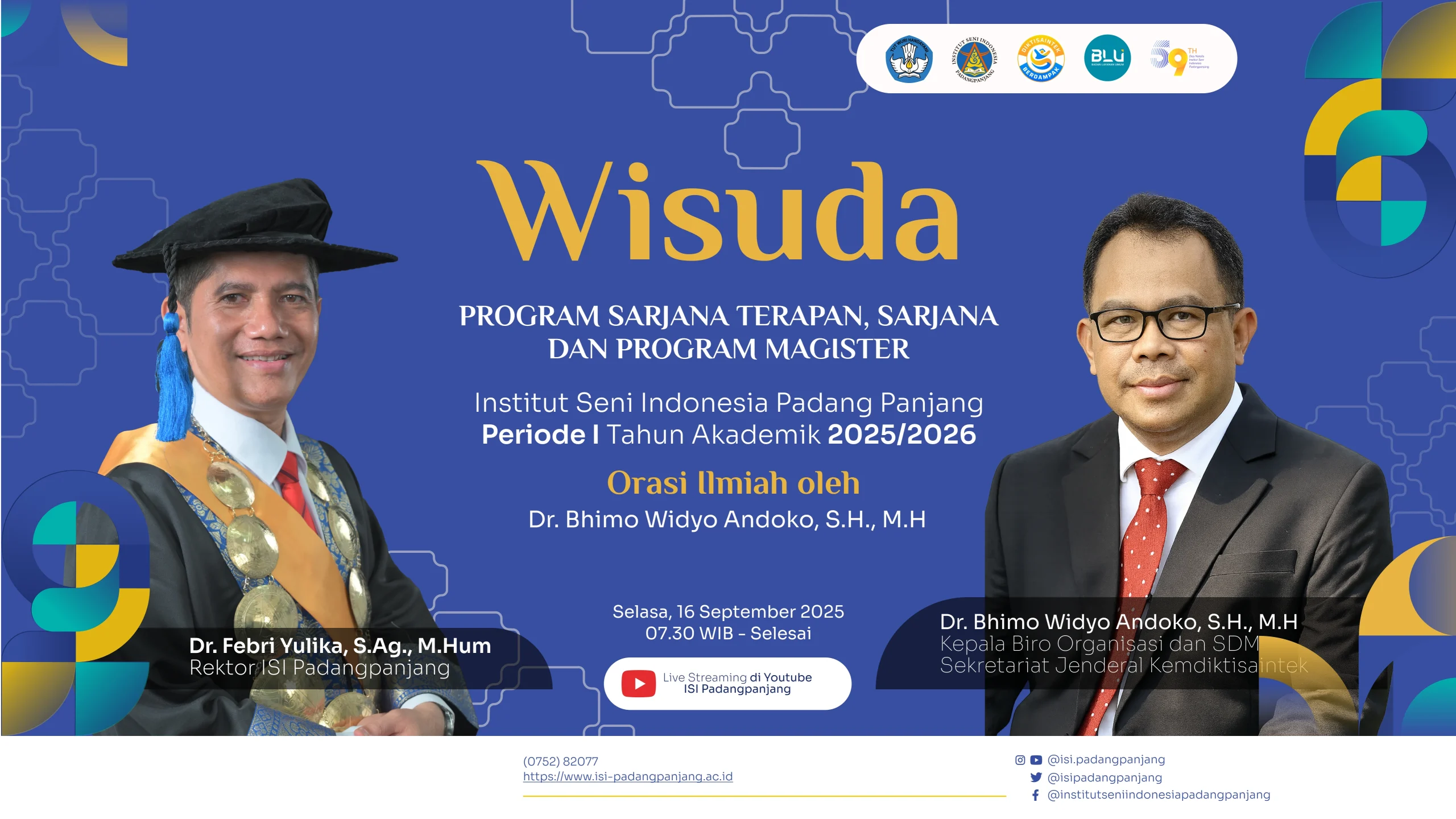Wisuda Program Sarjana Terapan, Sarjana dan Program Magister Periode I TA 2025/2026